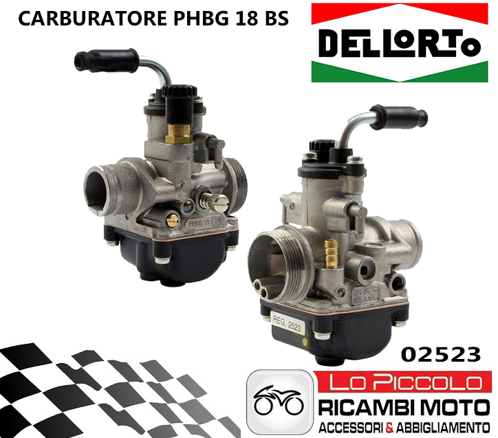 02523 Carburettor Dell'Orto Phbg 18mm Calibrated For Minimoto Air